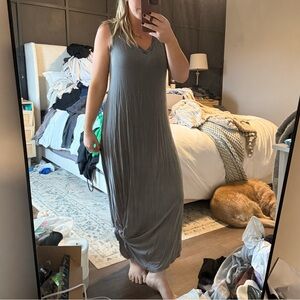 T.J.Maxx Charcoal Sleeveless Maxi Dress